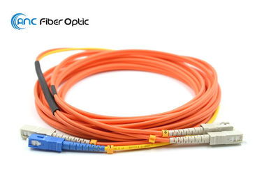 Revestimento de acondicionamento do cabo de remendo LSZH da fibra ótica do modo com os conectores do ST MU do SC FC do LC