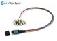 Conjunto de cabo do chicote de fios do cabo de fibra ótica 0.9mm de OM3 MPO para a gaveta de MPO