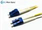 O remendo Singlemode da fibra ótica de LSZH cabografa LC/UPC ao amarelo de LC/UPC 3 medidores