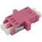 O entalhe simples do SC do adaptador do cabo de fibra ótica do duplex de OM4 LC flangeou a cor violeta