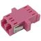O entalhe simples do SC do adaptador do cabo de fibra ótica do duplex de OM4 LC flangeou a cor violeta