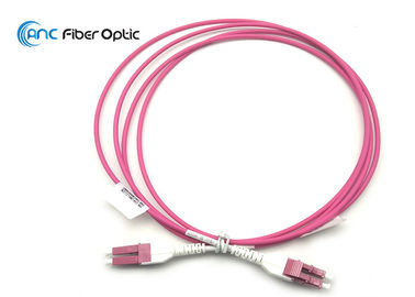 Cabo de remendo não Switchable duplo da manutenção programada OM3 OM4 LC Uniboot da ligação em ponte da fibra ótica do cabo da relação