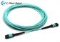 MPO ao cabo redondo da fibra OM3 50/125 dos conjuntos de cabo de fibra ótica 12 de MPO