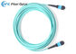 MPO ao cabo redondo da fibra OM3 50/125 dos conjuntos de cabo de fibra ótica 12 de MPO