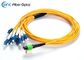Fibra do cabo de fibra ótica 12 da manutenção programada MPO do LAN de FTTX, medidor do Fanout 2.0mm x 0,5 do LC
