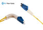 revestimento de PVC Flexível de conjuntos de cabo de fibra ótica LSZH da bota de 3.0mm LC personalizado